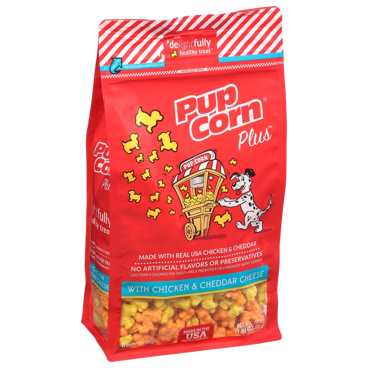 slide 4 of 10, Pup Corn Plus With Chicken & Cheddar Cheese Treats for Dogs 16 oz, 16 oz