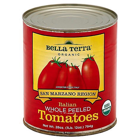 slide 1 of 1, Bella Terra Organic Tomatoes Italian Whole Peeled - 28 Oz, 28 oz