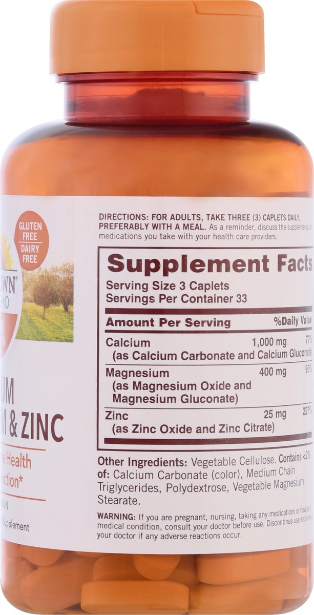 slide 8 of 9, Sundown Calcium, Magnesium and Zinc, 1425 mg