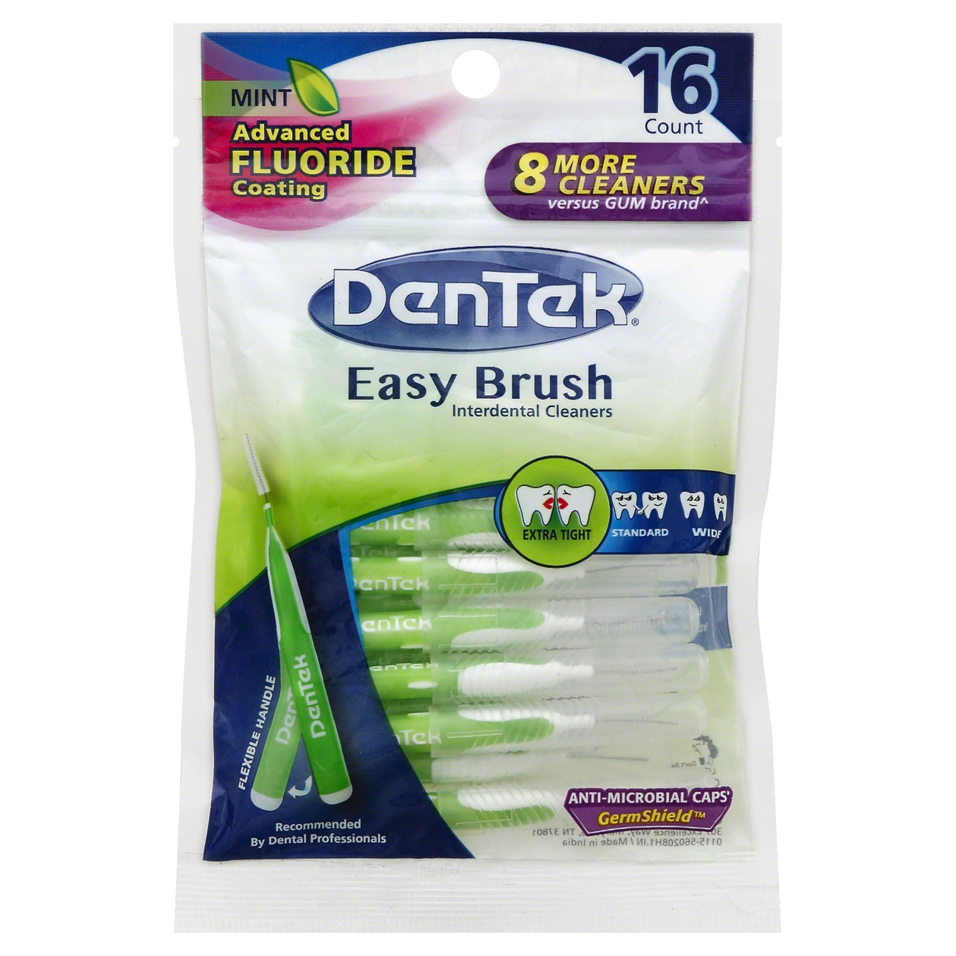 DenTek Easy Brush Interdental Cleaners ExtraTight Spaces 16 ct Shipt