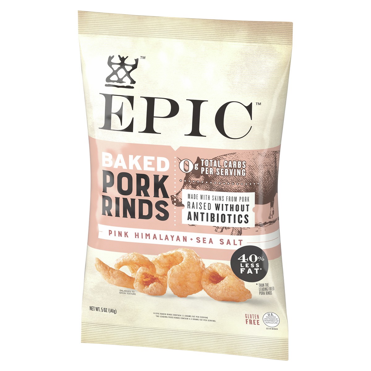 slide 11 of 11, EPIC Pink Himalayan & Sea Salt Baked Pork Rinds, Keto Friendly- 5 oz, 5 oz