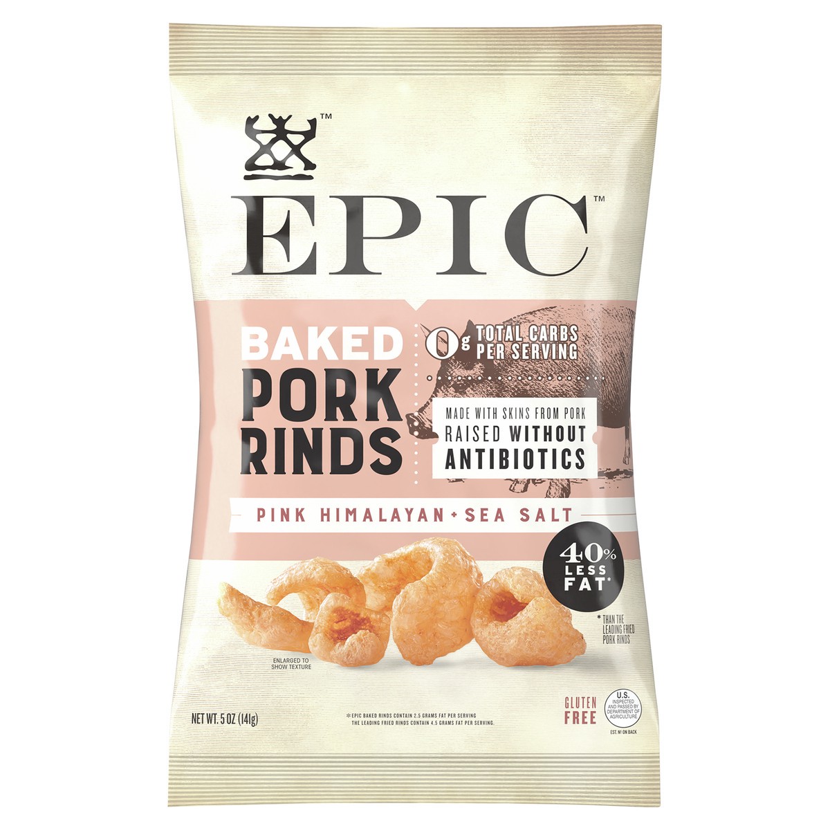 slide 4 of 11, EPIC Pink Himalayan & Sea Salt Baked Pork Rinds, Keto Friendly- 5 oz, 5 oz