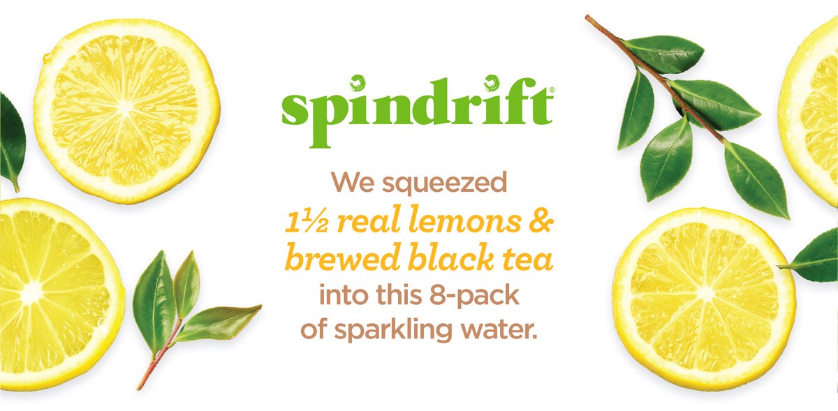 slide 4 of 7, Spindrift Black Tea Sparkling Water - 96 fl oz, 8 ct; 12 fl oz