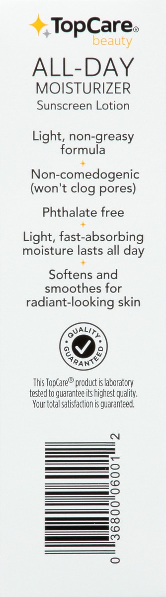 slide 15 of 17, TopCare Beauty Broad Spectrum SPF 15 All-Day Moisturizer Sunscreen Lotion 6 fl oz, 6 fl oz