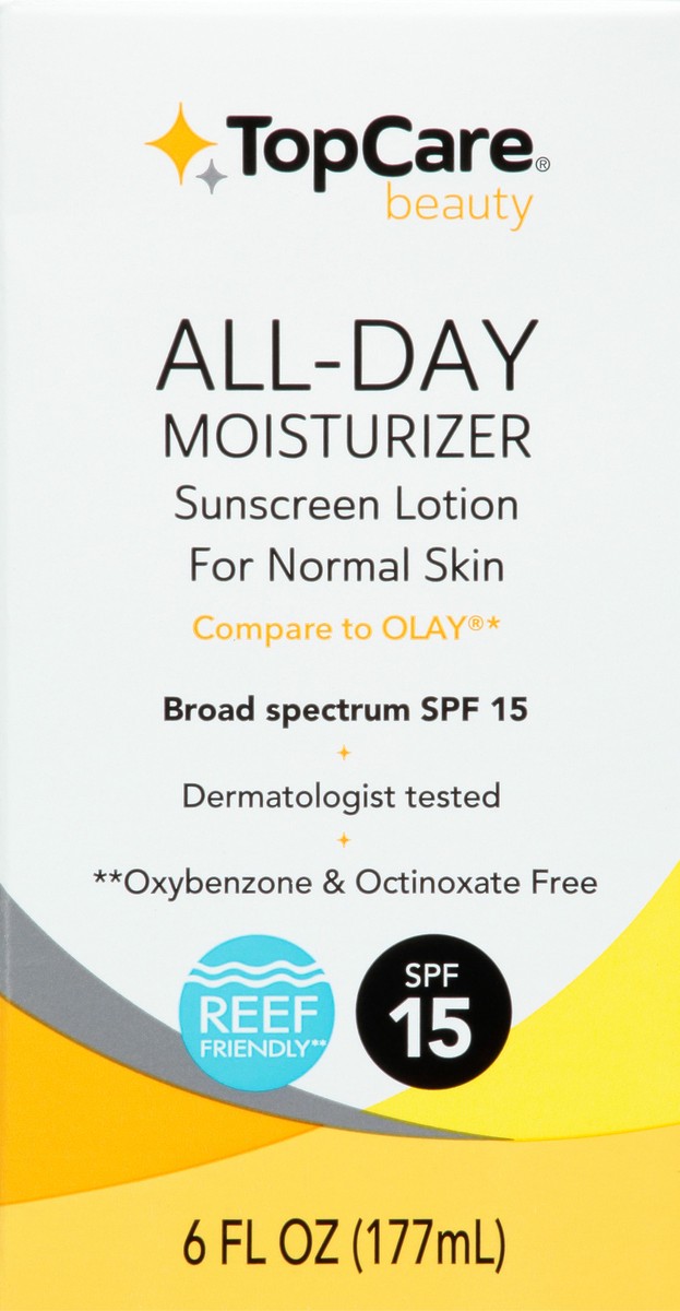 slide 13 of 17, TopCare Beauty Broad Spectrum SPF 15 All-Day Moisturizer Sunscreen Lotion 6 fl oz, 6 fl oz