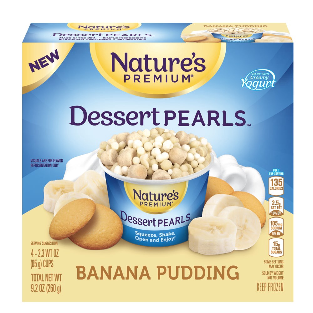 slide 1 of 5, Nature's Premium Banana Pudding Dessert Pearls, 9.2 oz