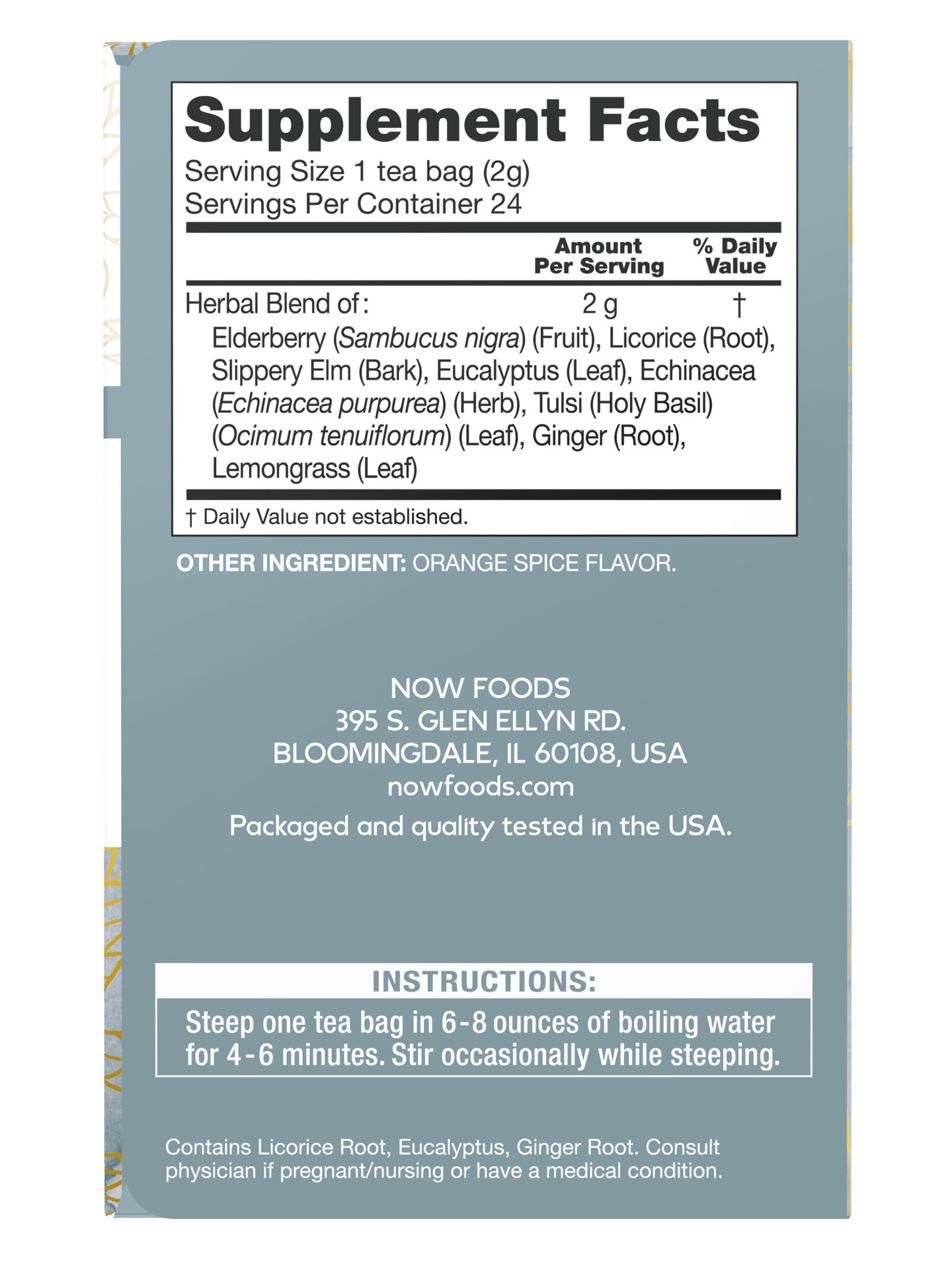 slide 2 of 4, NOW TLC™ Throat & Lung Care Tea - 24 Tea Bags, 24 ct