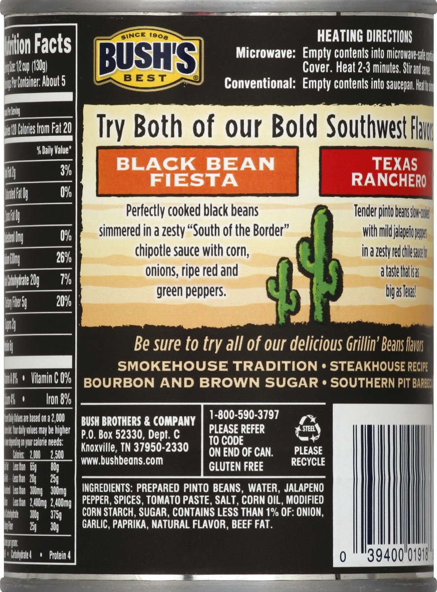 slide 6 of 6, Bush's Best Texas Ranchero Grillin Beans, 21 oz