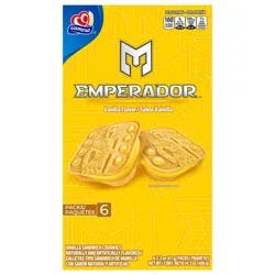 Gamesa Emperador Sandwich Cookies Vanilla Naturally And Artificially Flavored 2.3 Oz 6 Count