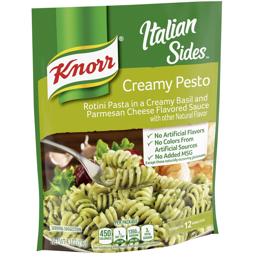 slide 3 of 6, Knorr Creamy Pesto Pasta Sides, 4.1 oz