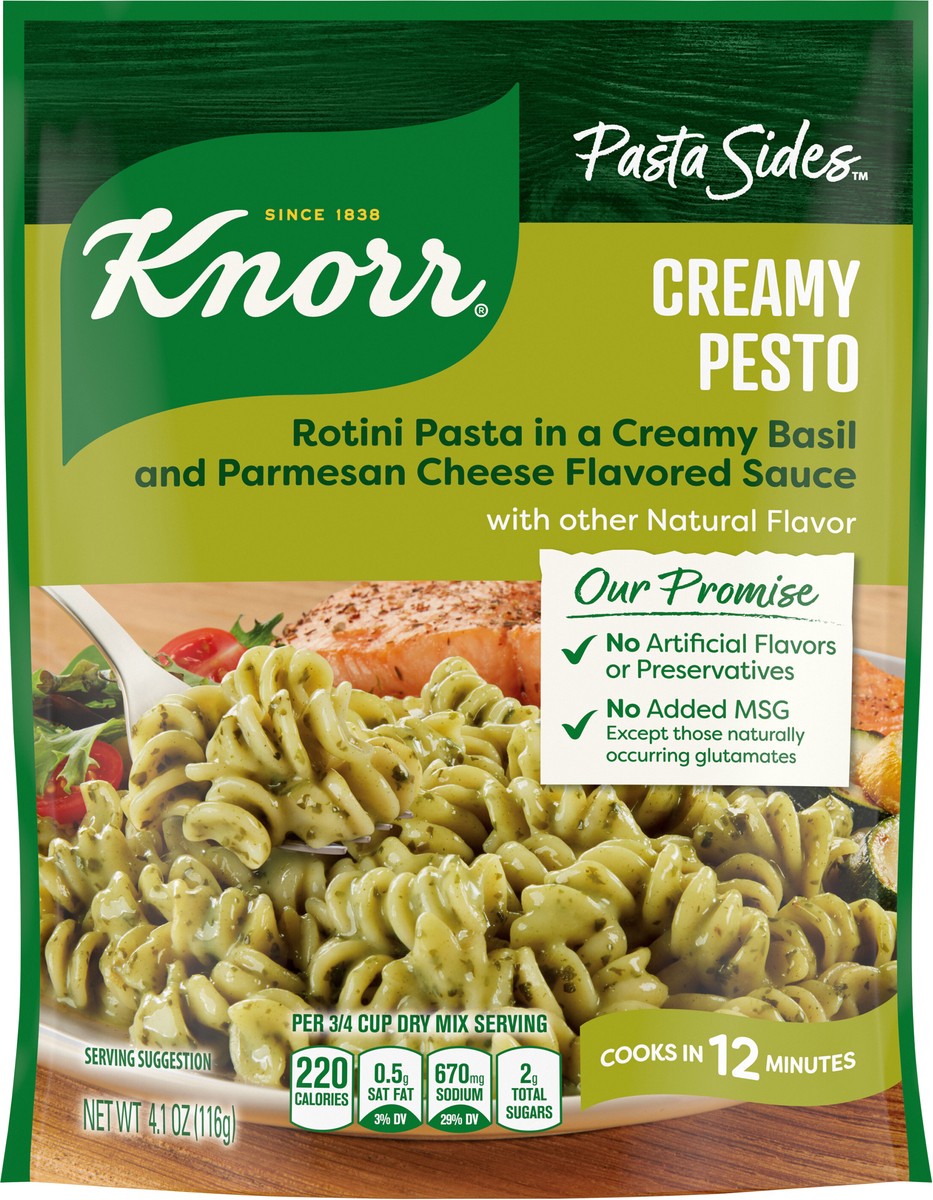 slide 2 of 3, Knorr Pasta Sides Creamy Pesto, 4.1 oz, 4.1 oz