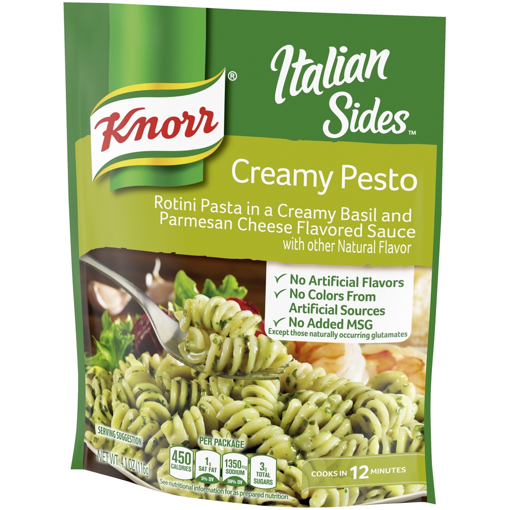slide 4 of 6, Knorr Creamy Pesto Pasta Sides, 4.1 oz
