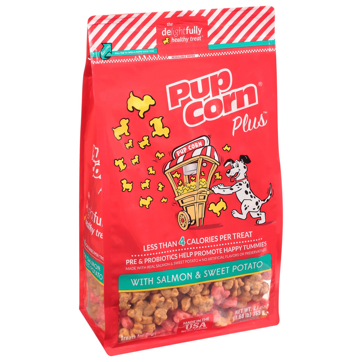 slide 3 of 12, PupCorn Plus Salmon & Sweet Potato Treats for Dogs 27 oz, 27 oz