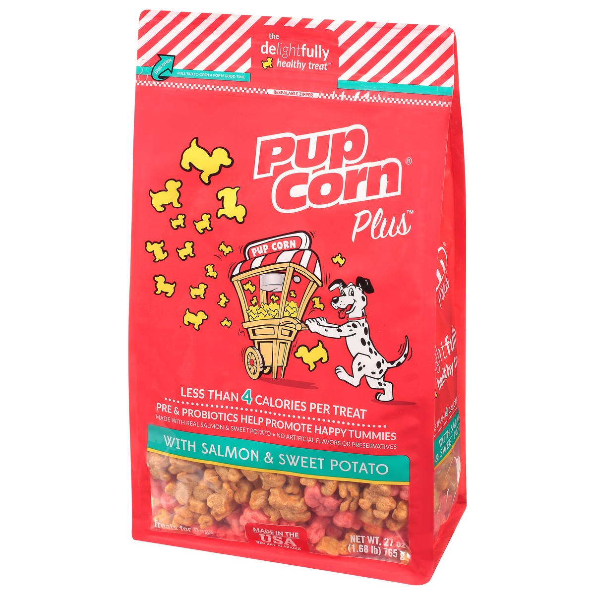 slide 11 of 12, PupCorn Plus Salmon & Sweet Potato Treats for Dogs 27 oz, 27 oz