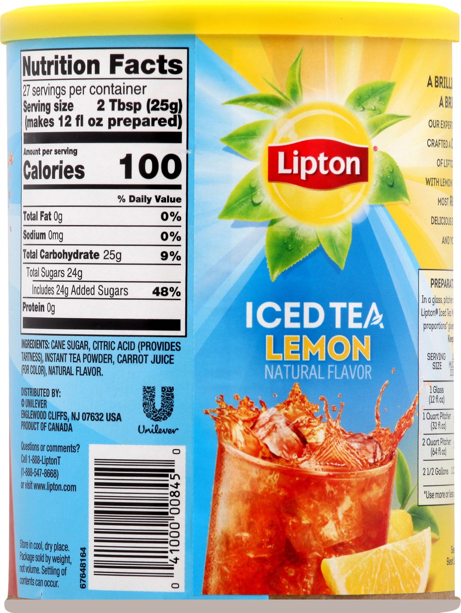 slide 2 of 11, Lipton Lemon Iced Tea 23.6 oz, 23.6 oz