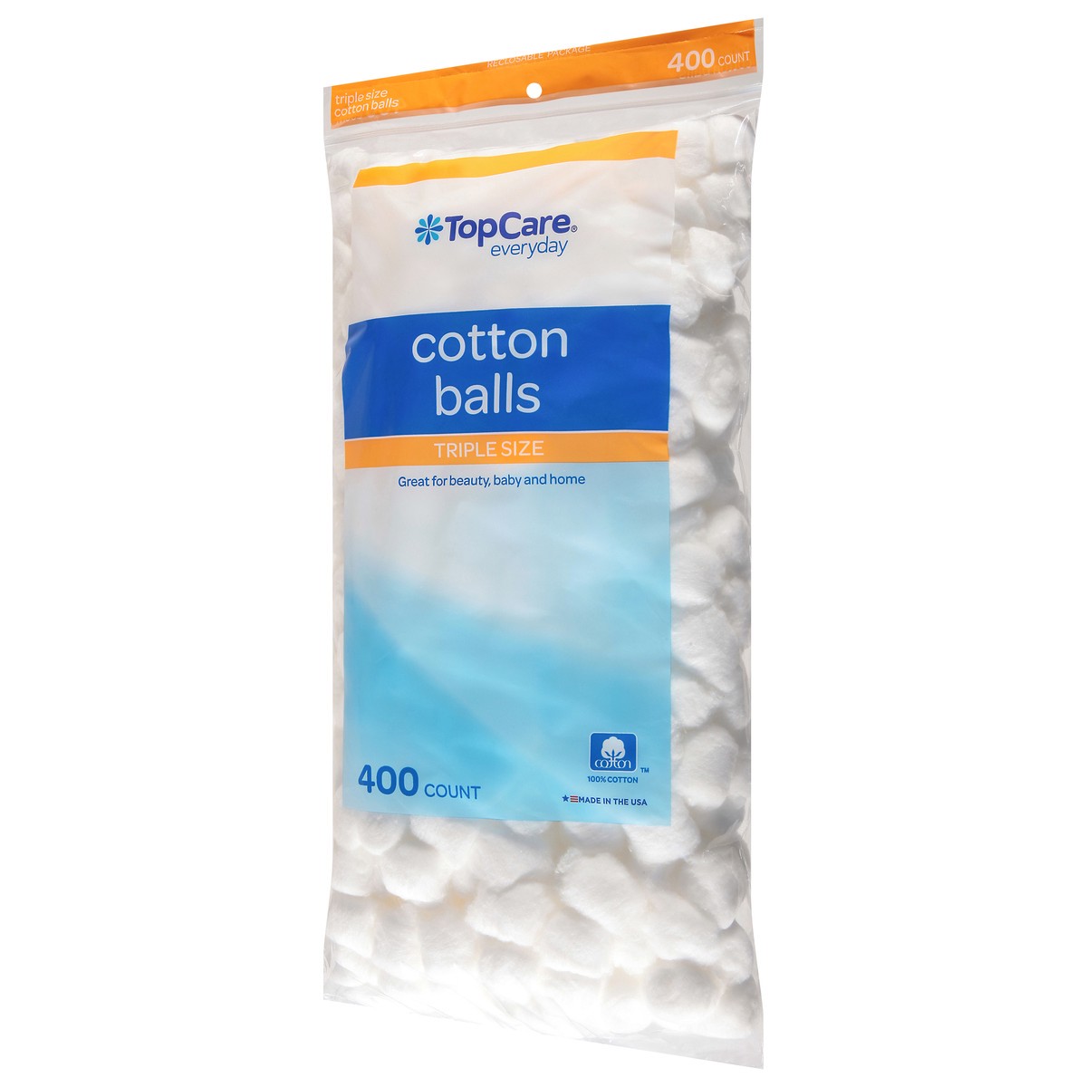 slide 3 of 14, TopCare Everyday Cotton Balls Triple Size 400 ea, 400 ct