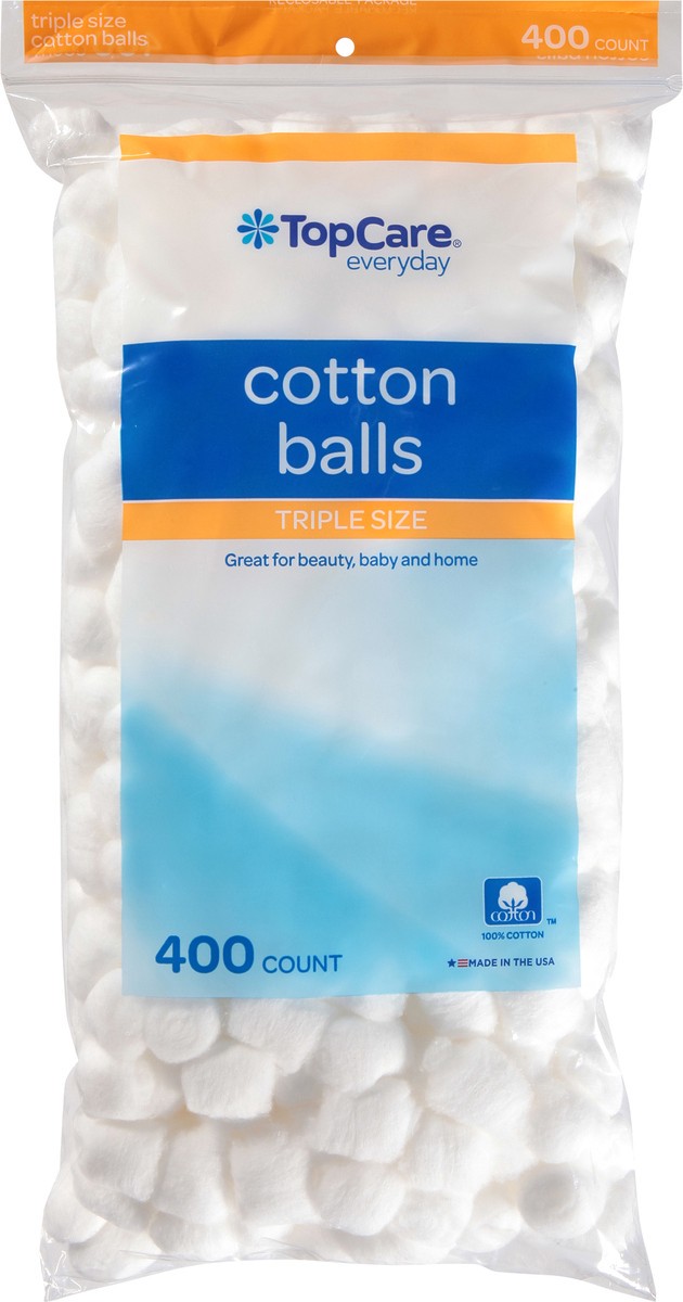 slide 6 of 14, TopCare Everyday Cotton Balls Triple Size 400 ea, 400 ct