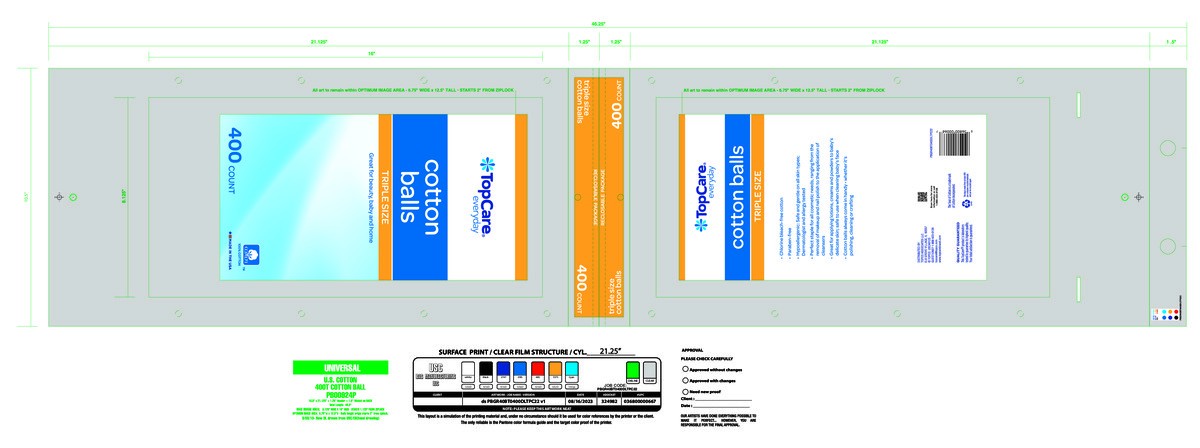 slide 14 of 14, TopCare Everyday Cotton Balls Triple Size 400 ea, 400 ct