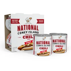 National Coney Island Chili No Bean 7.5oz 4pk