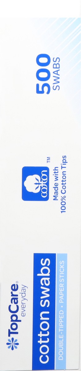 slide 4 of 13, TopCare Everyday Paper Sticks Double-Tipped Cotton Swabs 500 ea, 500 ct