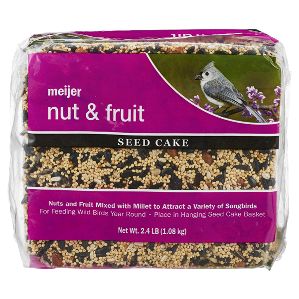 slide 1 of 1, Meijer Nut & Fruit Seed Cake For Wild Birds, 2.4 lb