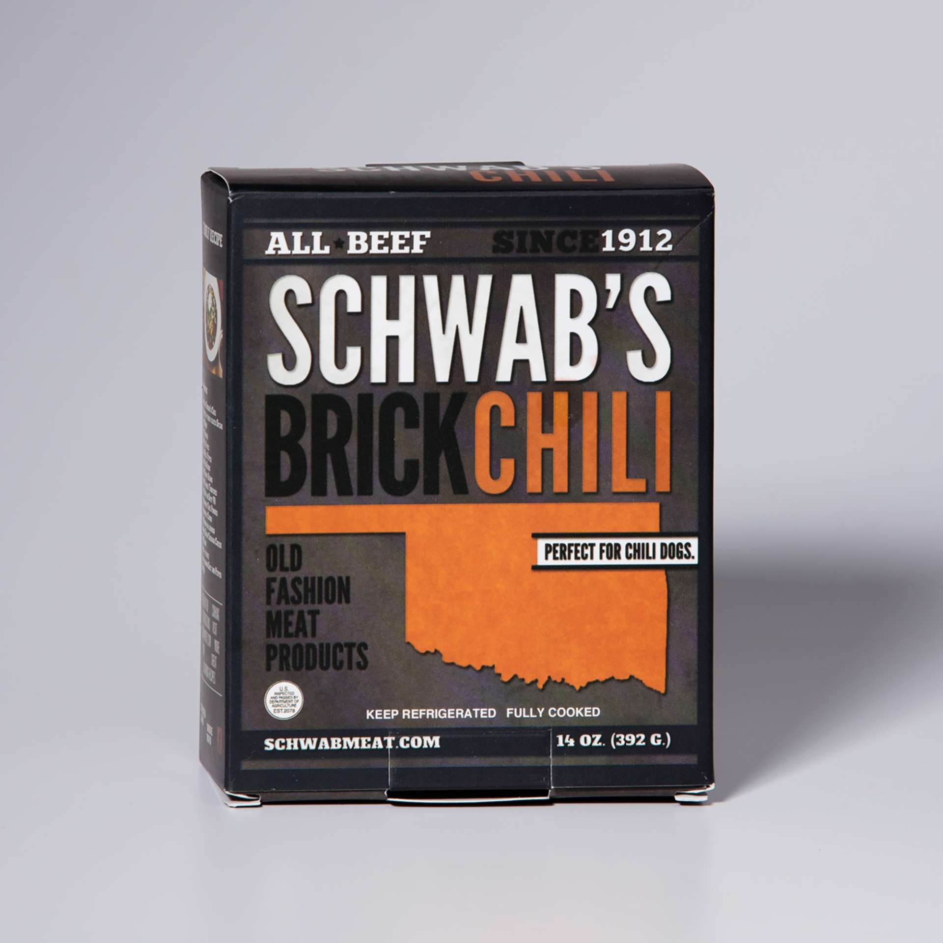 slide 1 of 1, Schwab's Brick Chili, 14 oz