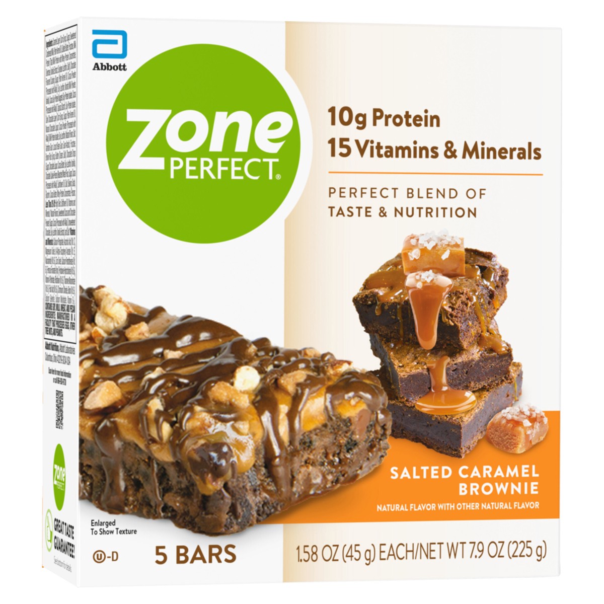 slide 6 of 10, Zone Perfect Salted Caramel Brownie Bars 5 - 1.58 oz Bars, 5 ct