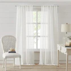 Umbra Rachel Ashwell Farmhouse 2pk Donna Sheer Window Panel 38 in x 84 in