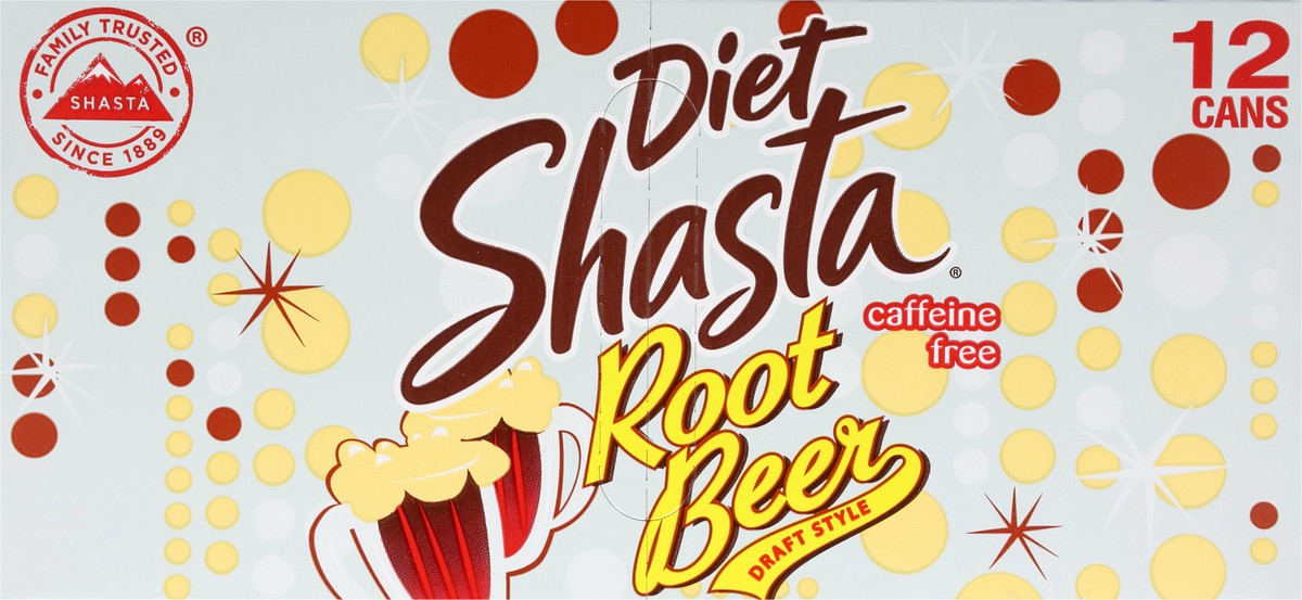 slide 5 of 9, Shasta Caffeine Free Diet Draft Style Root Beer 12 - 12 fl oz Cans, 12 ct