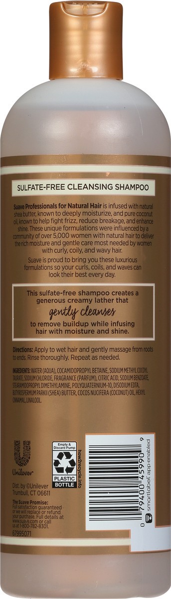 slide 5 of 9, Suave Professionals for Natural Hair Cleansing Sulfate Free Shampoo Shea Butter and Coconut Oil, 16.5 oz, 16.5 oz