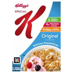 Kellogg's Special K Breakfast Cereal, 11 Vitamins and Minerals, Made with Folic Acid, B Vitamins and Iron, Original, 9.6oz Box (1 Box)
