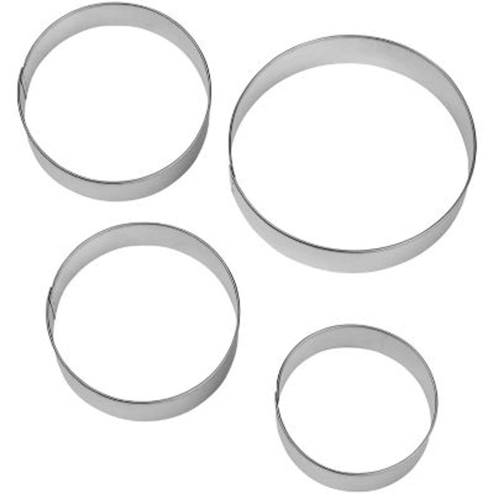 slide 1 of 6, Wilton 4-Piece Nesting Circle Cookie Cutters, 4 ct