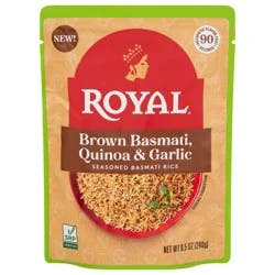 Royal Seasoned Brown Basmati Quinoa & Garlic Basmati Rice 8.5 oz