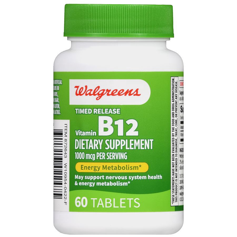 slide 5 of 5, Walgreens Timed Release Vitamin B12 1000 mcg, 60 ct