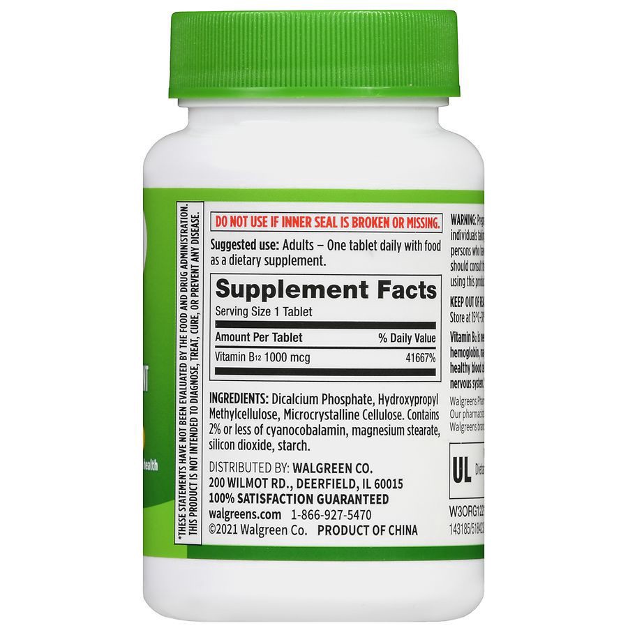 slide 4 of 5, Walgreens Timed Release Vitamin B12 1000 mcg, 60 ct