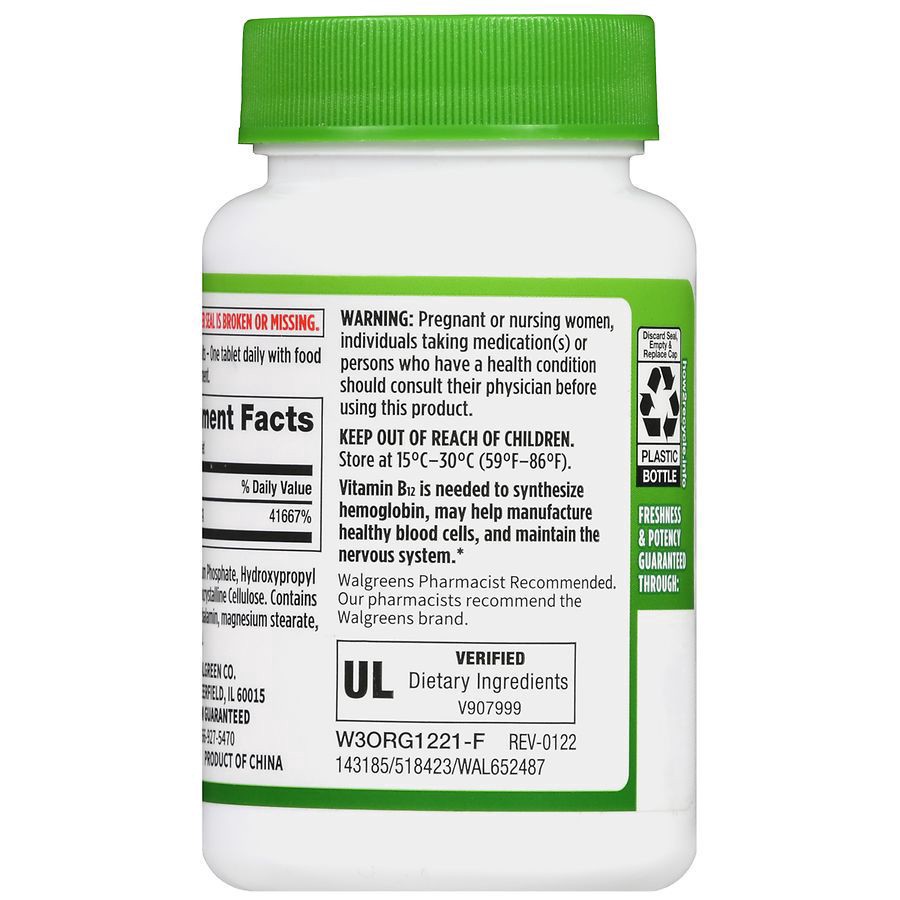 slide 3 of 5, Walgreens Timed Release Vitamin B12 1000 mcg, 60 ct