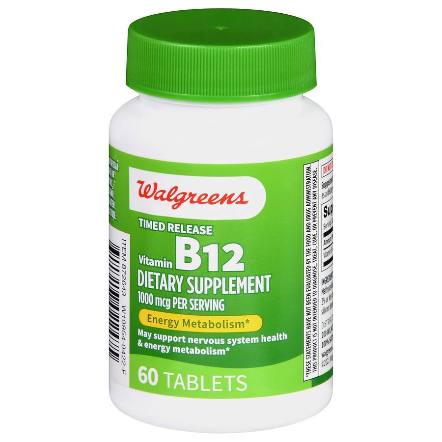 slide 1 of 5, Walgreens Timed Release Vitamin B12 1000 mcg, 60 ct