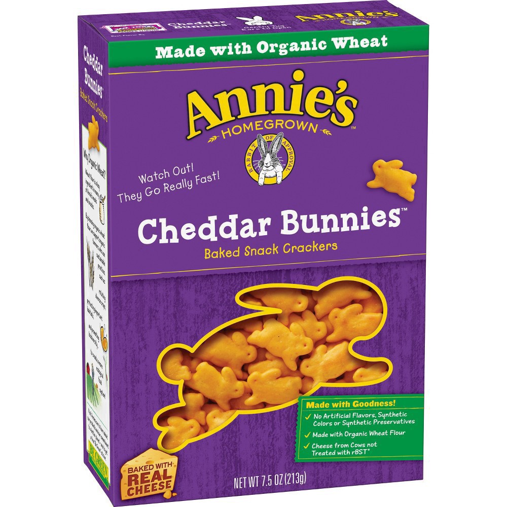 slide 11 of 98, Annie's Organic Cheddar Bunnies Baked Snack Crackers, Original, 7.5 oz, 7.5 oz