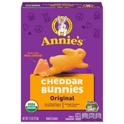 Annie's Organic Cheddar Bunnies Baked Snack Crackers, Original, 7.5 oz
