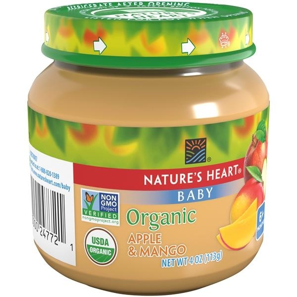 slide 1 of 1, Nature's Heart Apple & Mango 4 oz, 4 oz