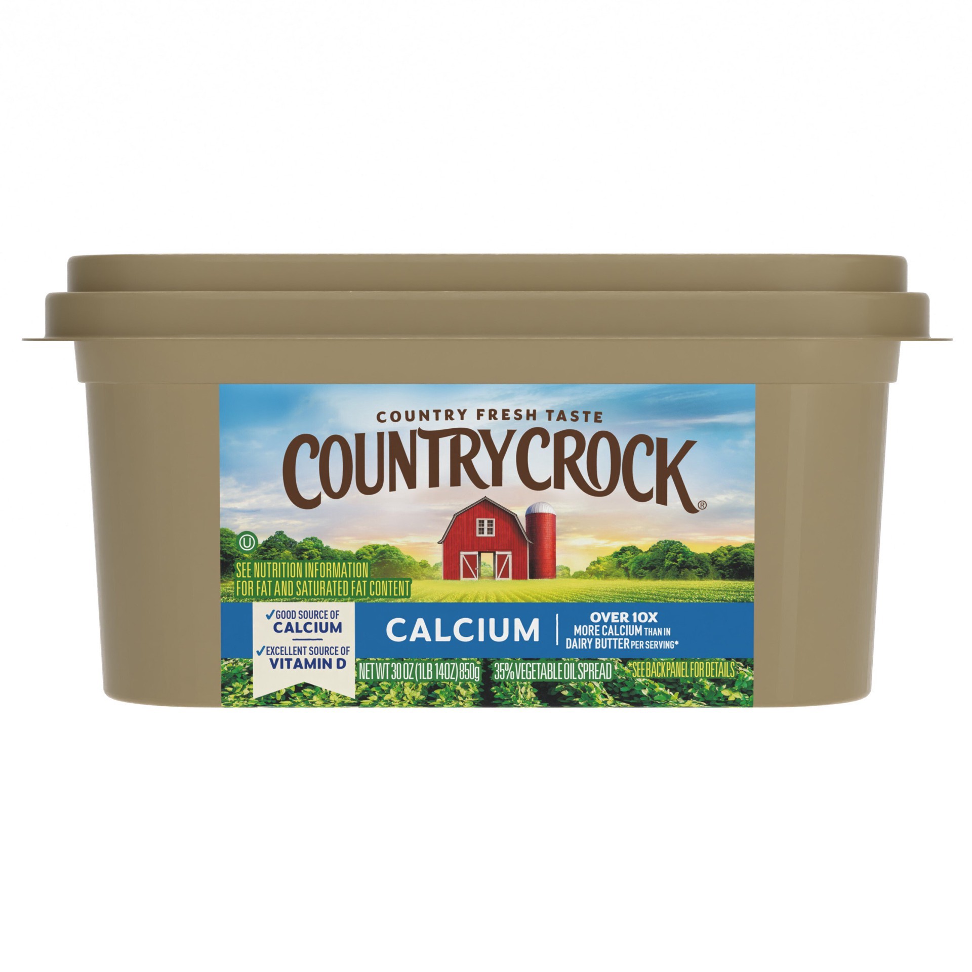 slide 1 of 1, Country Crock Calcium Buttery Spread Tub 30 oz, 30 oz