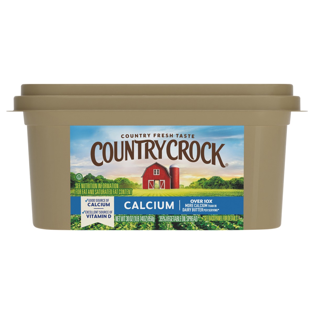 slide 1 of 11, Country Crock Calcium Buttery Spread Tub 30 oz, 30 oz
