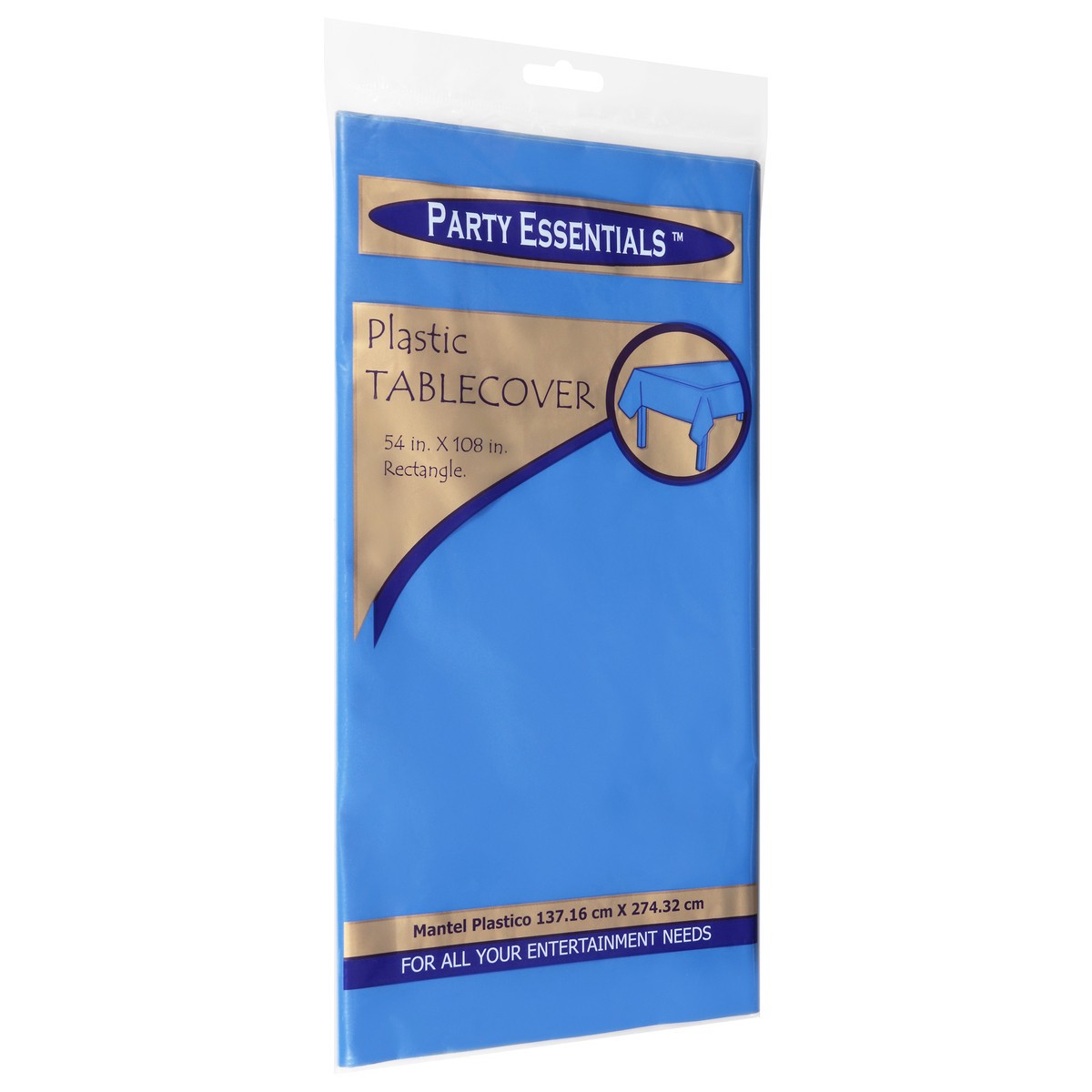 slide 2 of 4, Party Essentials Blue Rectangle Plastic Tablecover 1 Each, 1 ct