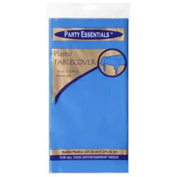 Party Essentials Blue Rectangle Plastic Tablecover 1 Each