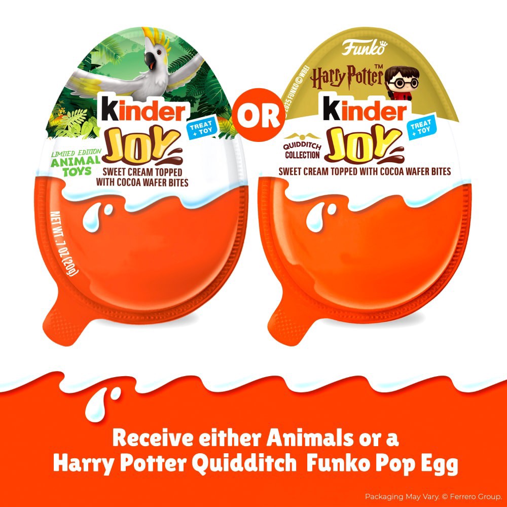 slide 5 of 5, Kinder Joy Sweet Cream Topped With Cocoa Wafer Bites, 0.7 oz