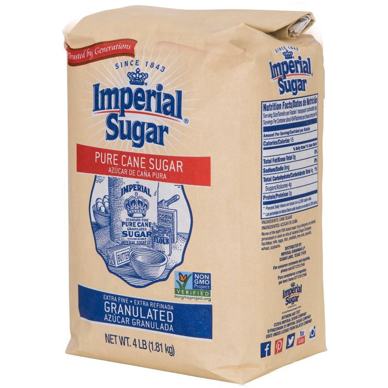 slide 3 of 6, Imperial Sugar Imperial Granulated Pure Cane Sugar, 4 lb