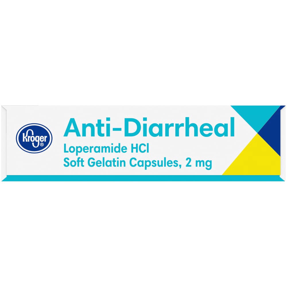 slide 4 of 4, Kroger Antidiarrheal Loperamide Soft Gelatin Capsules, 24 ct
