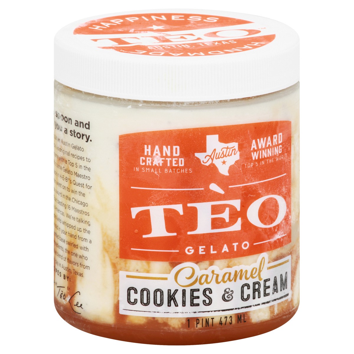 slide 2 of 10, Téo Gelato Gelato, Caramel Cookies & Cream, 1 pint