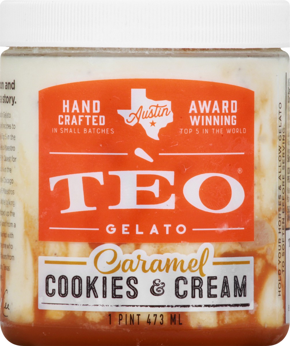 slide 6 of 10, Téo Gelato Gelato, Caramel Cookies & Cream, 1 pint