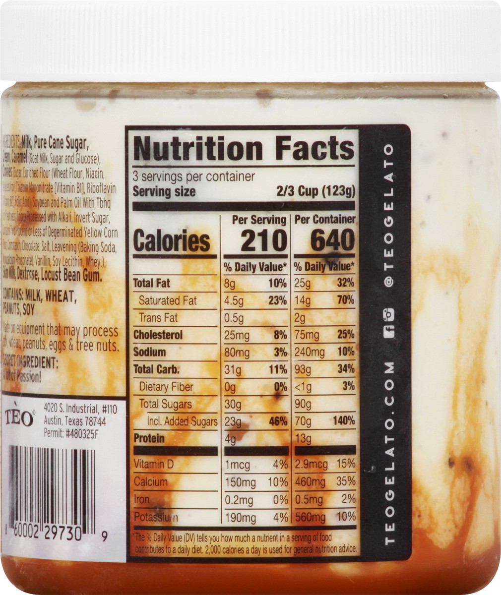 slide 8 of 10, Téo Gelato Gelato, Caramel Cookies & Cream, 1 pint